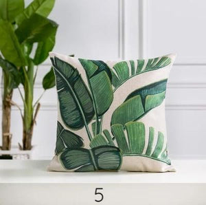 Tropical Plant Cushion Covers Coastal Home Decor