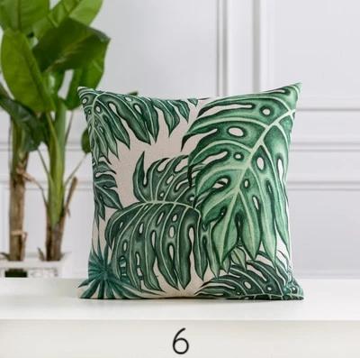 Tropical Plant Cushion Covers Coastal Home Decor