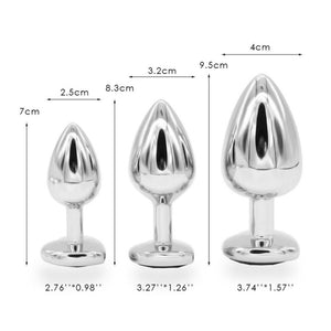 3Pcs / Set Butt Jewellery Heart Metal Anal Plug Sex Toys Women