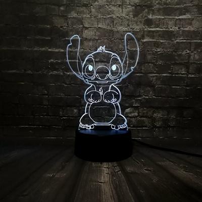 3D Lamp Lilo Stitch Led Night Light 7 Colour Changing