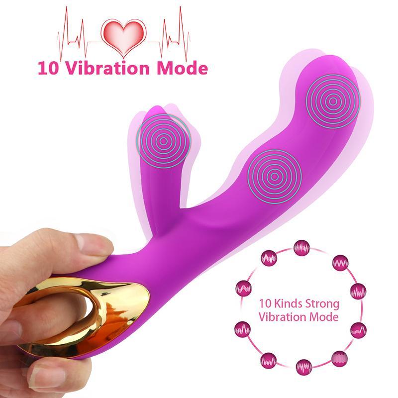 House Of Dasein Fun Pink Vibrator G Spot Vibrating Rabbit Wand Silicone Usb Charging Sex Toys For Women