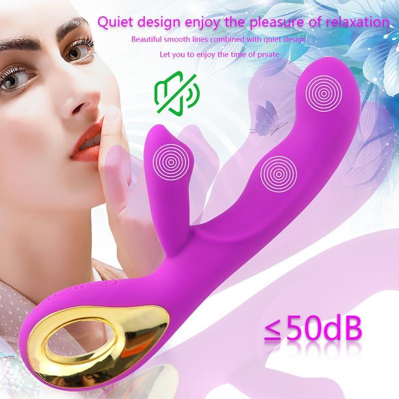 House Of Dasein Fun Pink Vibrator G Spot Vibrating Rabbit Wand Silicone Usb Charging Sex Toys For Women