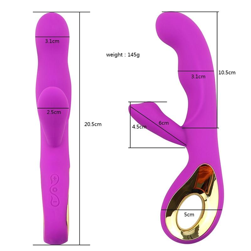 House Of Dasein Fun Pink Vibrator G Spot Vibrating Rabbit Wand Silicone Usb Charging Sex Toys For Women