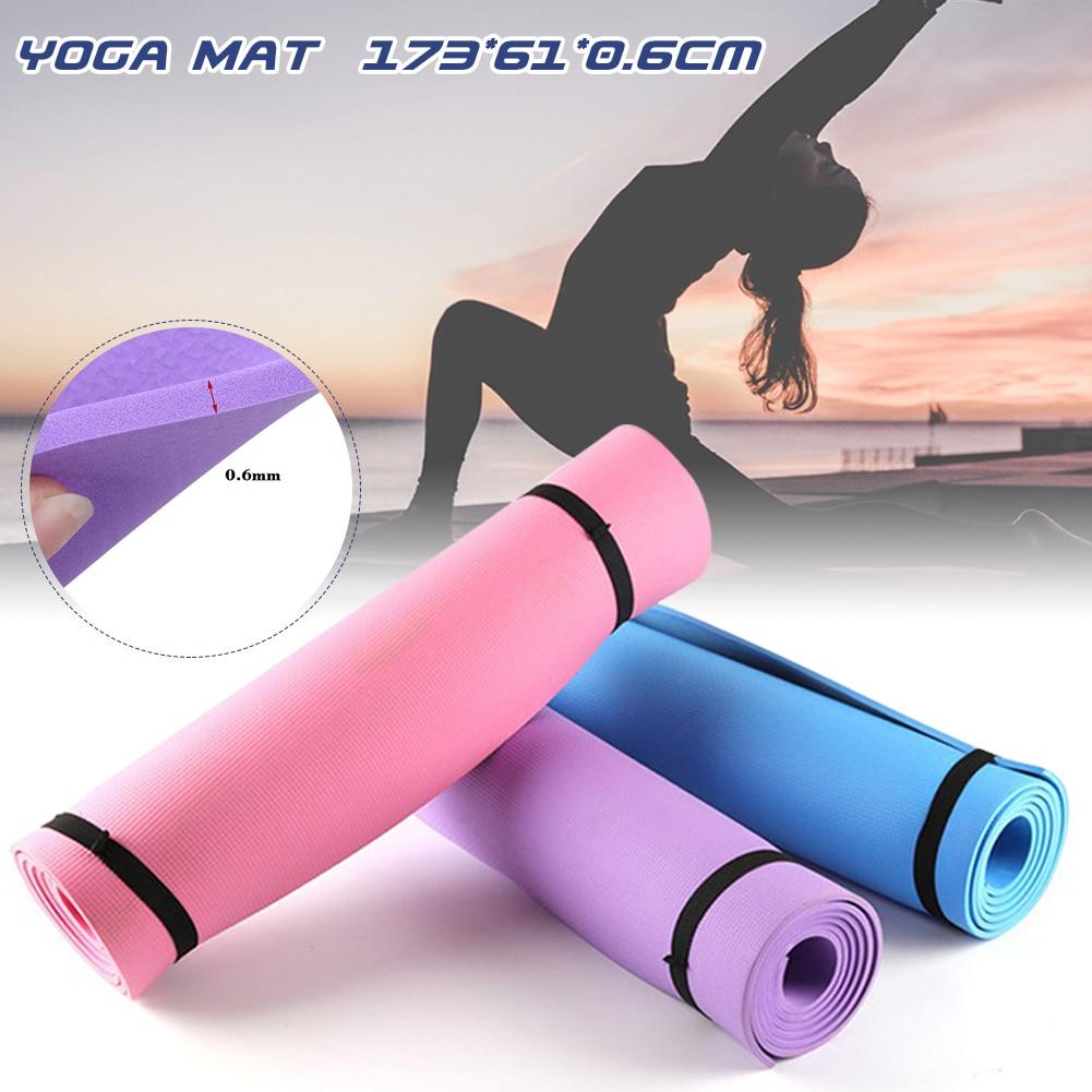 6Mm Eva Yoga Mat Fitness Pilates Home Gym Non Slip Exercise Purple Pink Blue