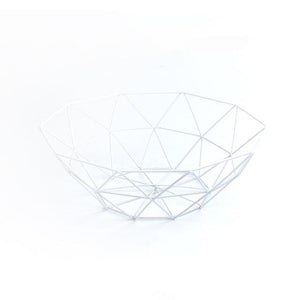 Creative Geometric Metal Fruit Basket Storage Bowl