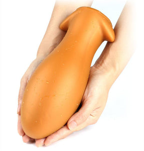 Silicone Big Butt Plug Gold Or Black Anal Sex Toys