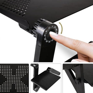 Folding Portable Laptop Desk Ergonomic Aluminum Bed Stand