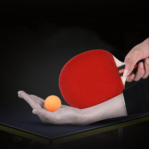 Pair Of Table Tennis Bats Ping Pong Paddle Racket Set With 3 Balls Home Fitness