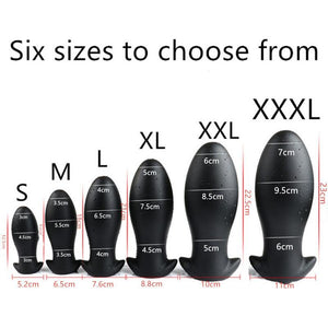 Silicone Big Butt Plug Gold Or Black Anal Sex Toys