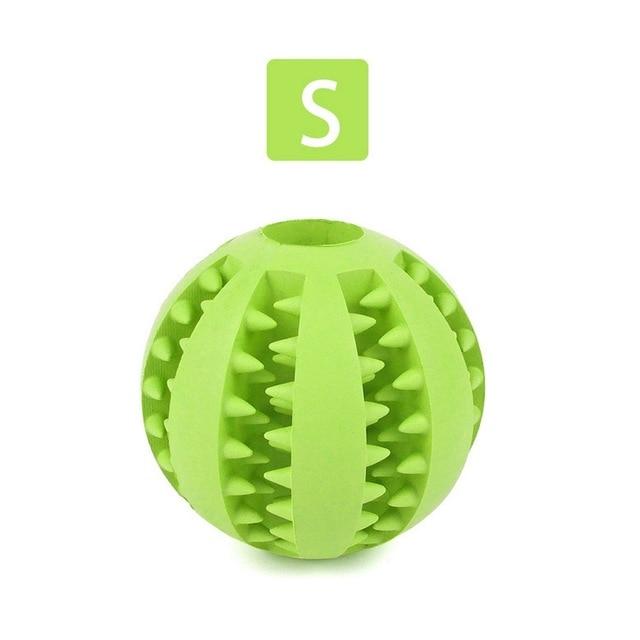 Dog Chew Rubber Ball Toy Dental Clean Teeth Healthy Treat Gum Bite Puppy Pet Play