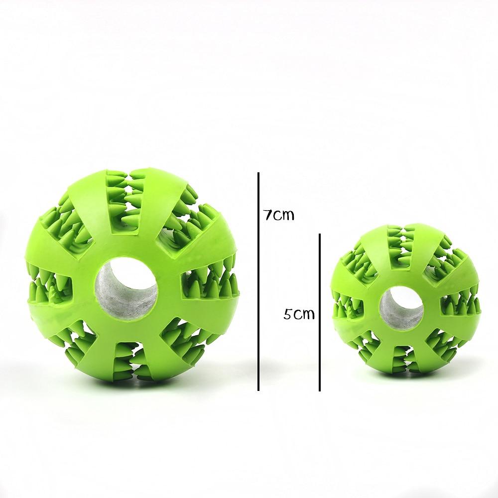 Dog Chew Rubber Ball Toy Dental Clean Teeth Healthy Treat Gum Bite Puppy Pet Play