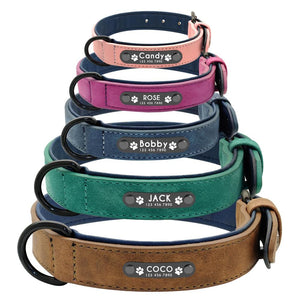 Suede Custom Dog Collar Leash Set