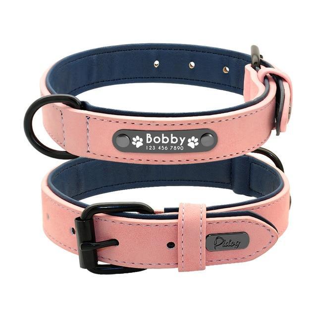 Suede Custom Dog Collar Leash Set