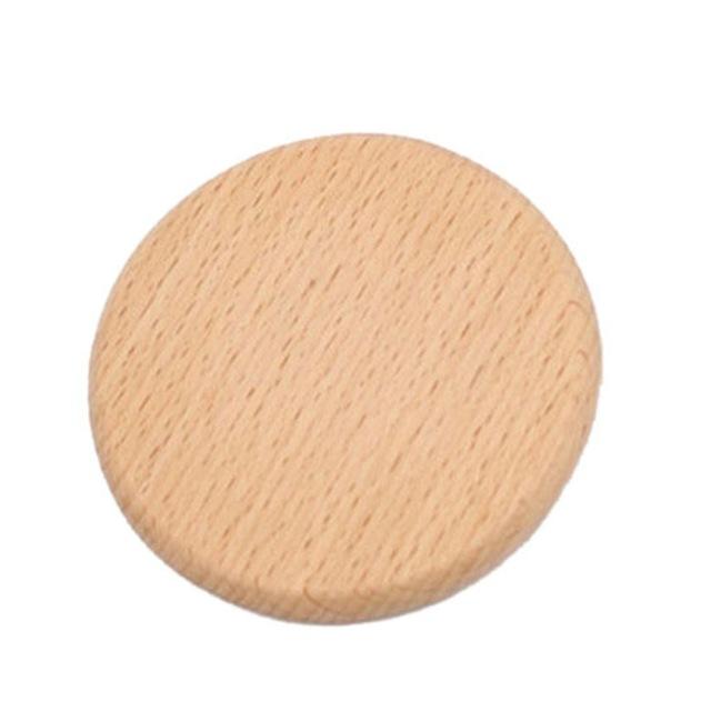 Set Of 2 Eco-Friendly Beech Wood Coasters Round Square Flat Rim