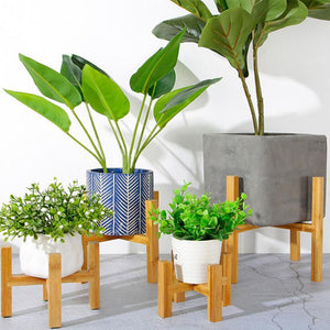 Bamboo Pot Holder Indoor Plant Stand Home Decor