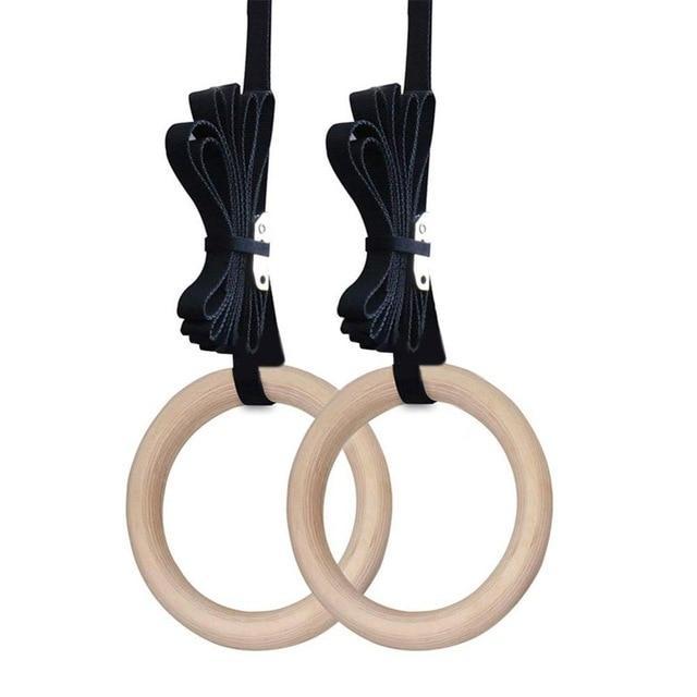 32Mm Wooden Gymnastics Training Rings Crossfit Home Exercise Equipment Fitness