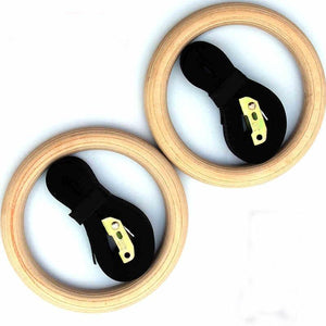 32Mm Wooden Gymnastics Training Rings Crossfit Home Exercise Equipment Fitness