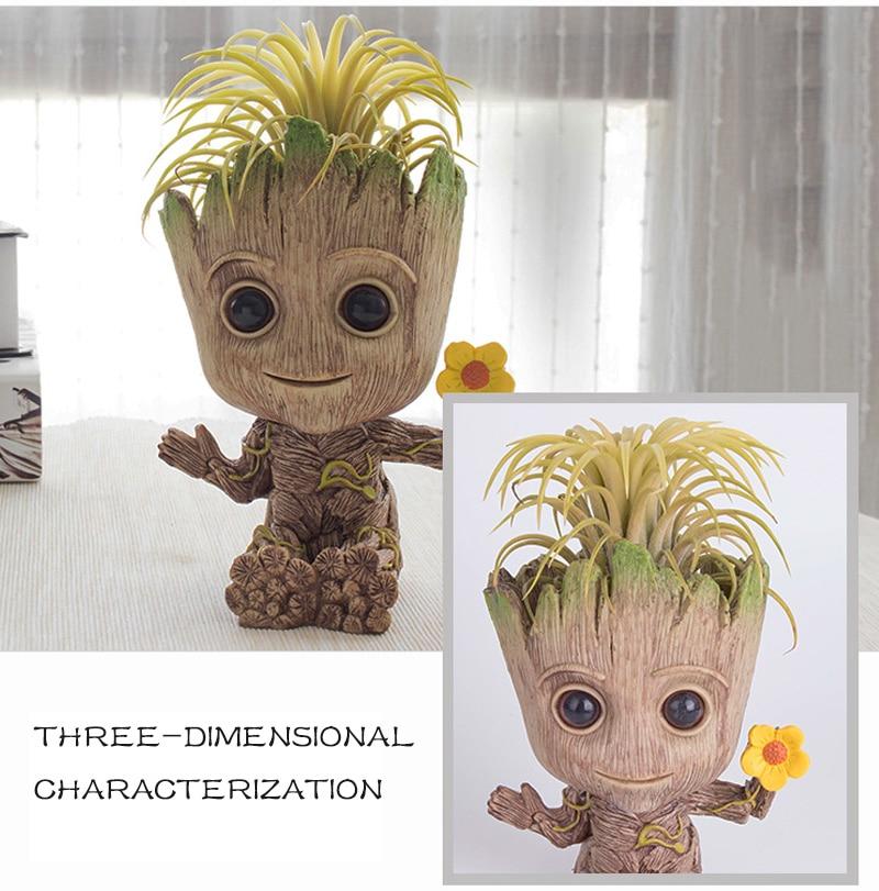 Baby Groot Mini Flowerpot Plant Holder Desktop Decoration Home