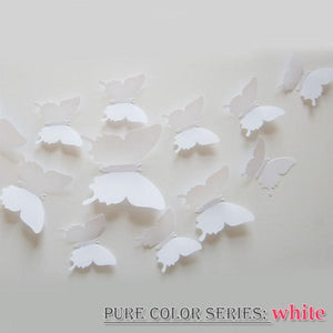 12 Pcs / Set Rainbow Colourful 3D Pvc Butterfly Wall Sticker Kawaii Home Decor