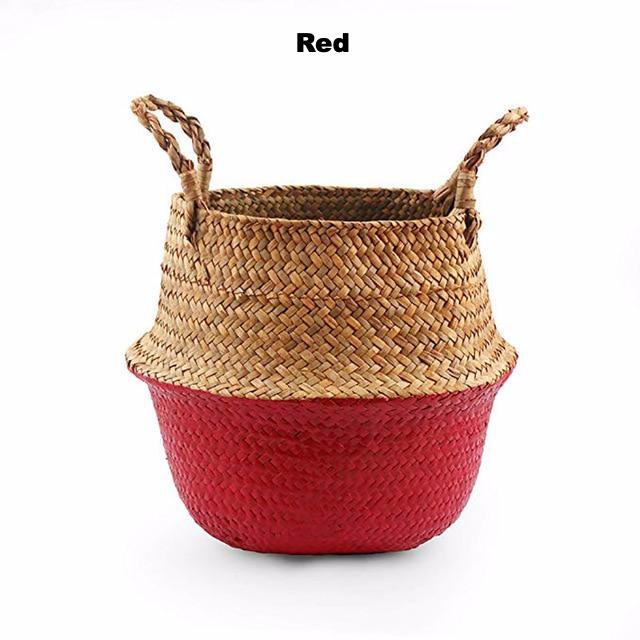 Colour Block Wicker Baskets Home Storage