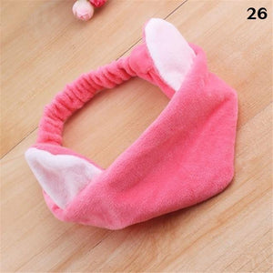 Coral Fleece Soft Bow Headbands Makeup Spa Wash Face Turban Wrap Girls Women Hair Towel