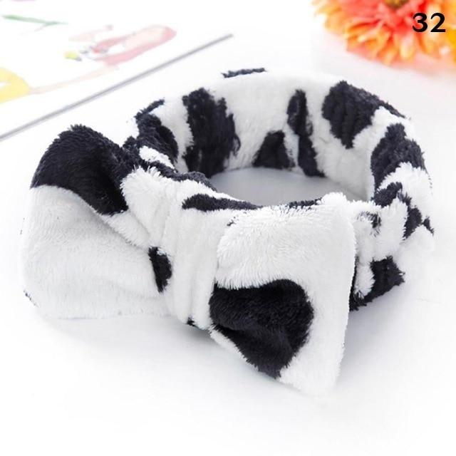 Coral Fleece Soft Bow Headbands Makeup Spa Wash Face Turban Wrap Girls Women Hair Towel