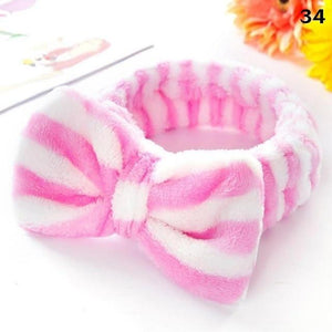 Coral Fleece Soft Bow Headbands Makeup Spa Wash Face Turban Wrap Girls Women Hair Towel