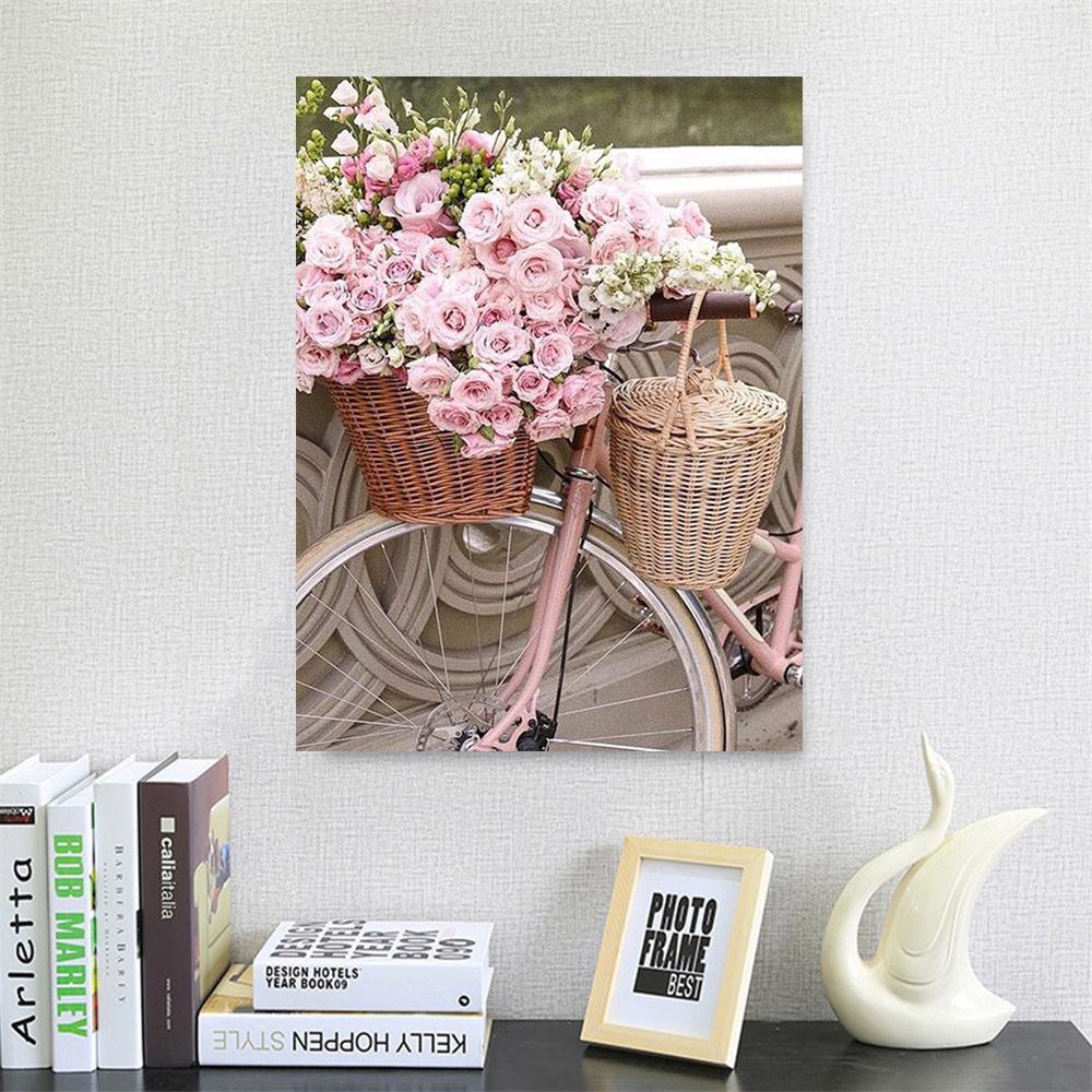 Diamond Painting Full Square Flowers Bicycle Vintage Car Home Decor Kit