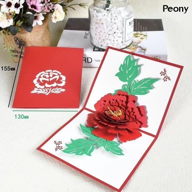 3D Pop Up Cards Romantic Love Valentines Day Wedding Anniversary Gifts