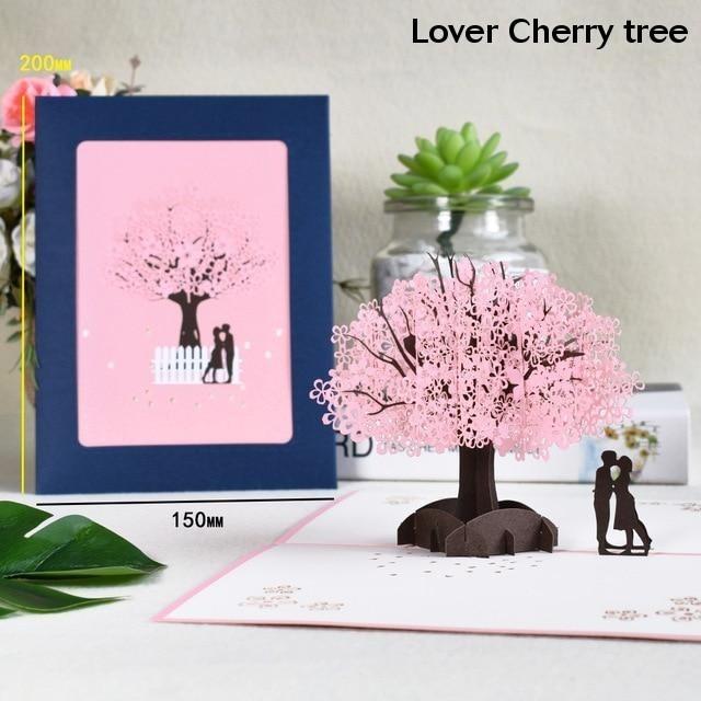 3D Pop Up Cards Romantic Love Valentines Day Wedding Anniversary Gifts