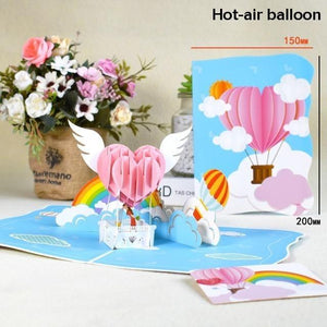 3D Pop Up Cards Romantic Love Valentines Day Wedding Anniversary Gifts