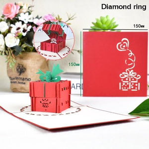 3D Pop Up Cards Romantic Love Valentines Day Wedding Anniversary Gifts