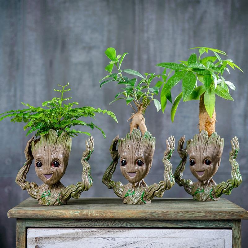 Mini Flowerpot Little Happy Groot Desktop Decoration Indoor Vase Plant Holder