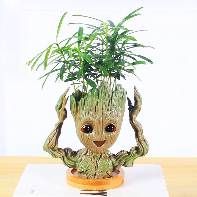 Mini Flowerpot Little Happy Groot Desktop Decoration Indoor Vase Plant Holder