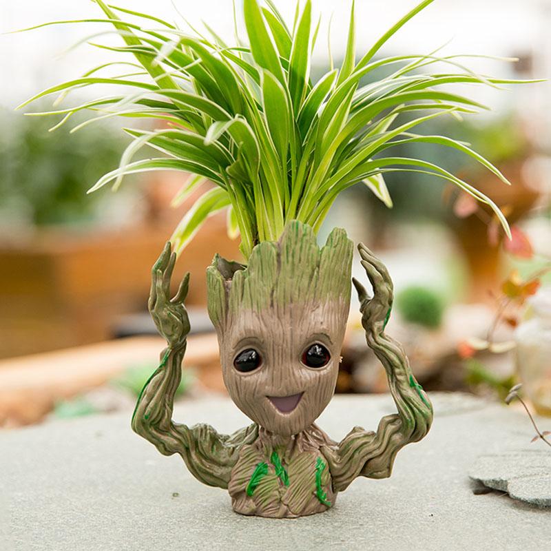 Mini Flowerpot Little Happy Groot Desktop Decoration Indoor Vase Plant Holder