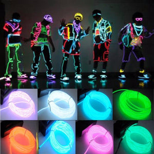 House Of Dasein El Wire Glowing Neon Diy Decorations Dance Party Costumes 1M / 3M 5M