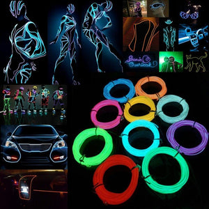 House Of Dasein El Wire Glowing Neon Diy Decorations Dance Party Costumes 1M / 3M 5M