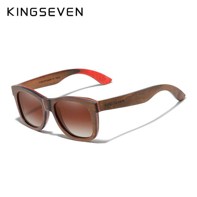 Handmade Brown Natural Wooden Sunglasses Polarized Gradient Lens