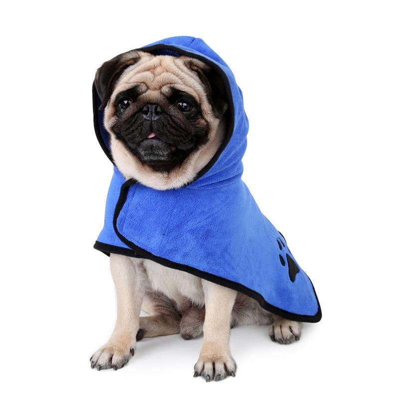 Absorbent Microfibre Dog Bath Robe Towel