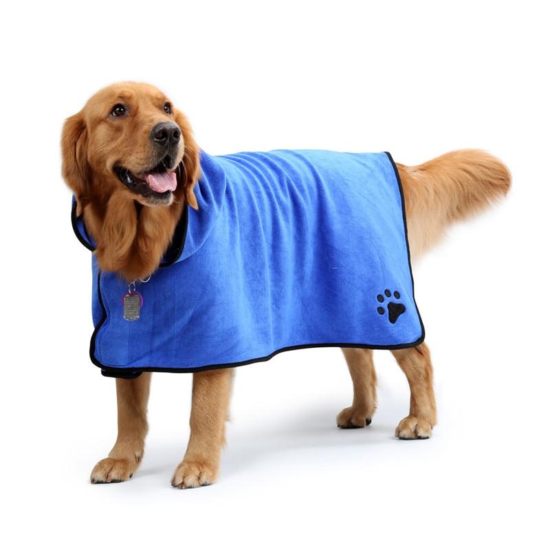 Absorbent Microfibre Dog Bath Robe Towel