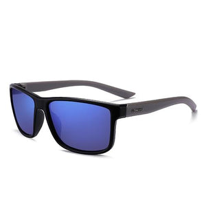 Black Fashion Frames Blue Lens Polarized Sunglasses Eyewear For Men