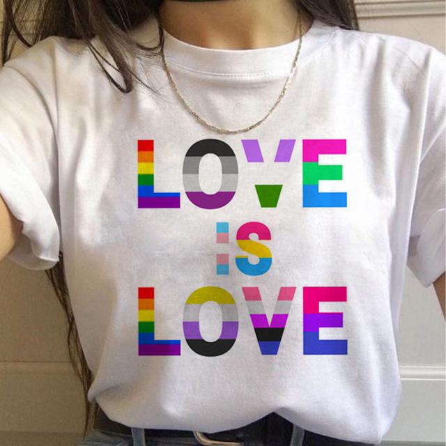 House Of Dasein 17 Designs Gay Pride Rainbow Harajuku Shirts For Women