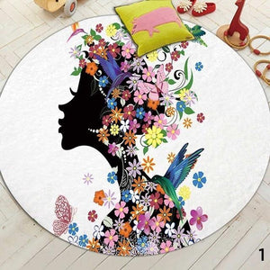 Butterfly Flower Fairy Cute Floor Mats Kids Rugs Bedroom Decor