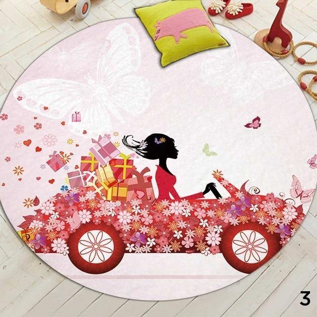 Butterfly Flower Fairy Cute Floor Mats Kids Rugs Bedroom Decor