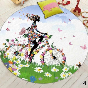 Butterfly Flower Fairy Cute Floor Mats Kids Rugs Bedroom Decor