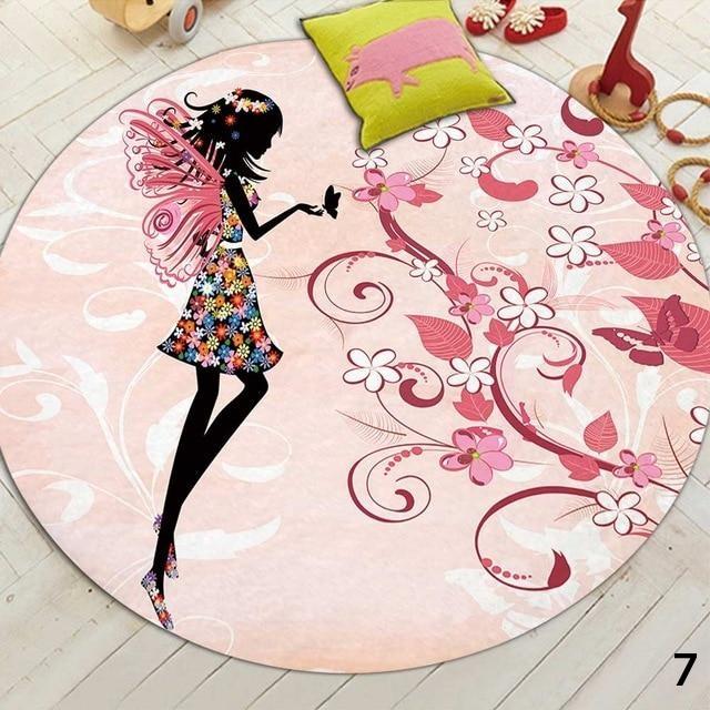 Butterfly Flower Fairy Cute Floor Mats Kids Rugs Bedroom Decor