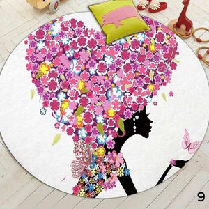 Butterfly Flower Fairy Cute Floor Mats Kids Rugs Bedroom Decor