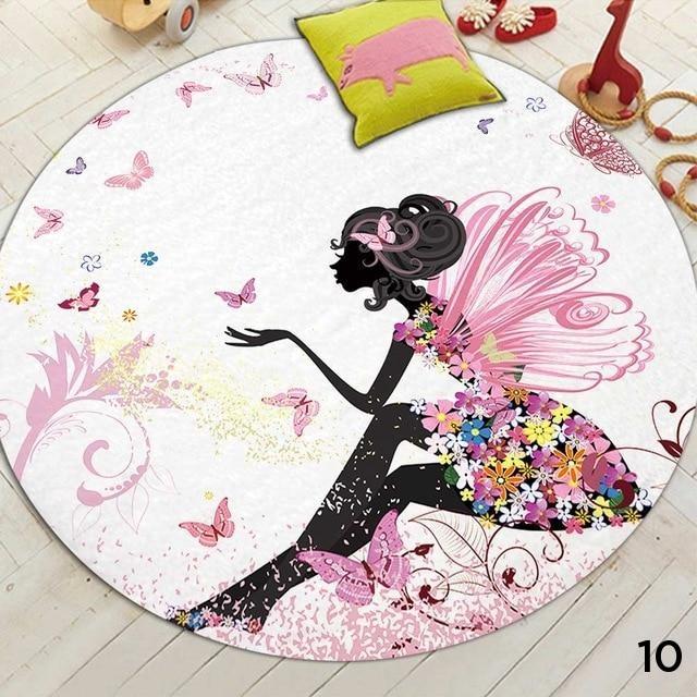 Butterfly Flower Fairy Cute Floor Mats Kids Rugs Bedroom Decor