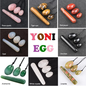 Yoni Egg Rose Quartz Jade Women Kegel Ben Wa Balls Crystal Bondage Kink Bdsm