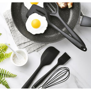 10Pcs Black Silicone Kitchen Utensils Set Bakeware Accessories